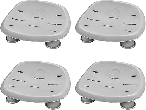 Bestway SaluSpa - Asiento cómodo antideslizante para piscina y spa subacuático con patas de altura ajustable y pies pesados, color gris (paquete de