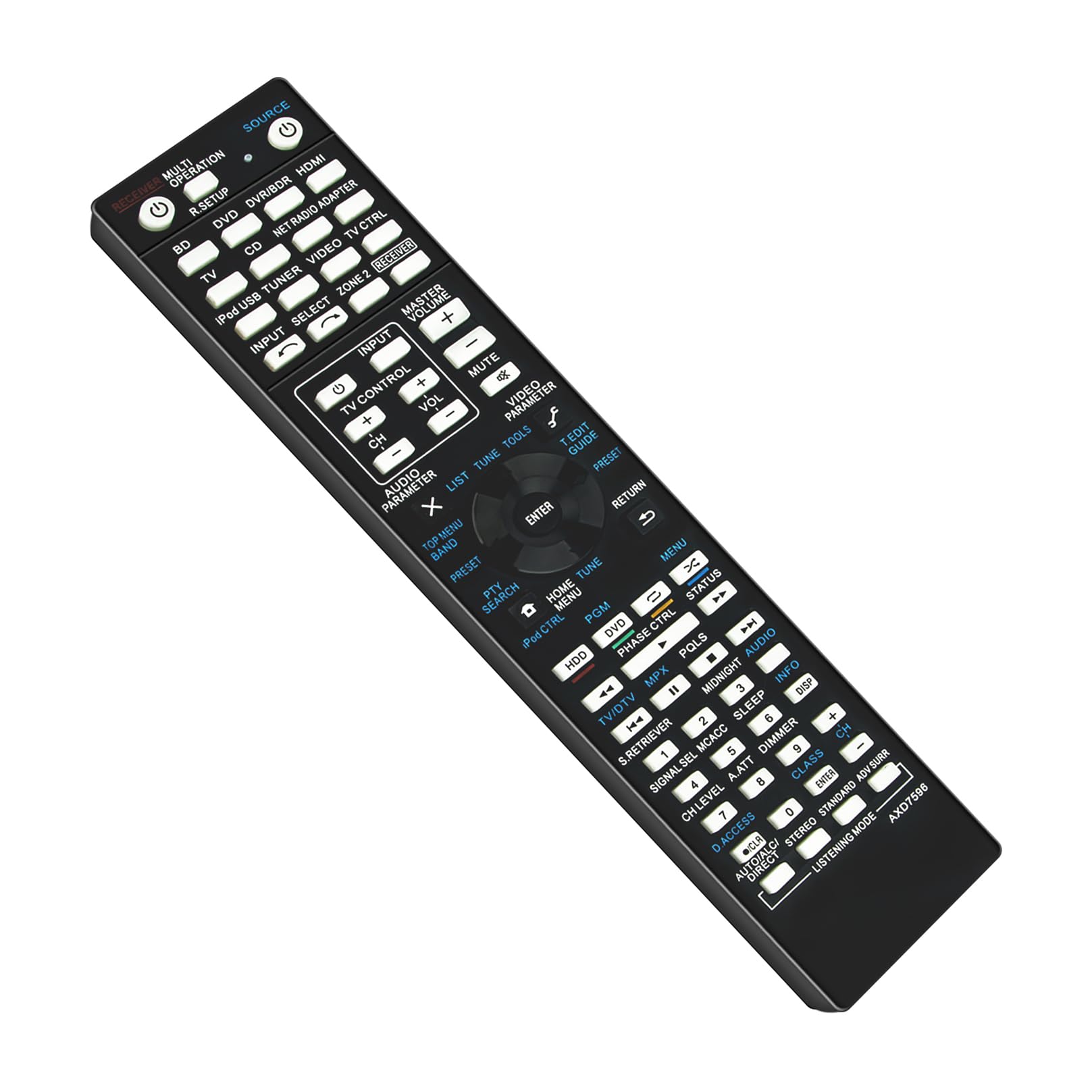 ALLIMITY AXD7596 Replacement Remote For Pioneer AV Receivers - VSX Series Compatible