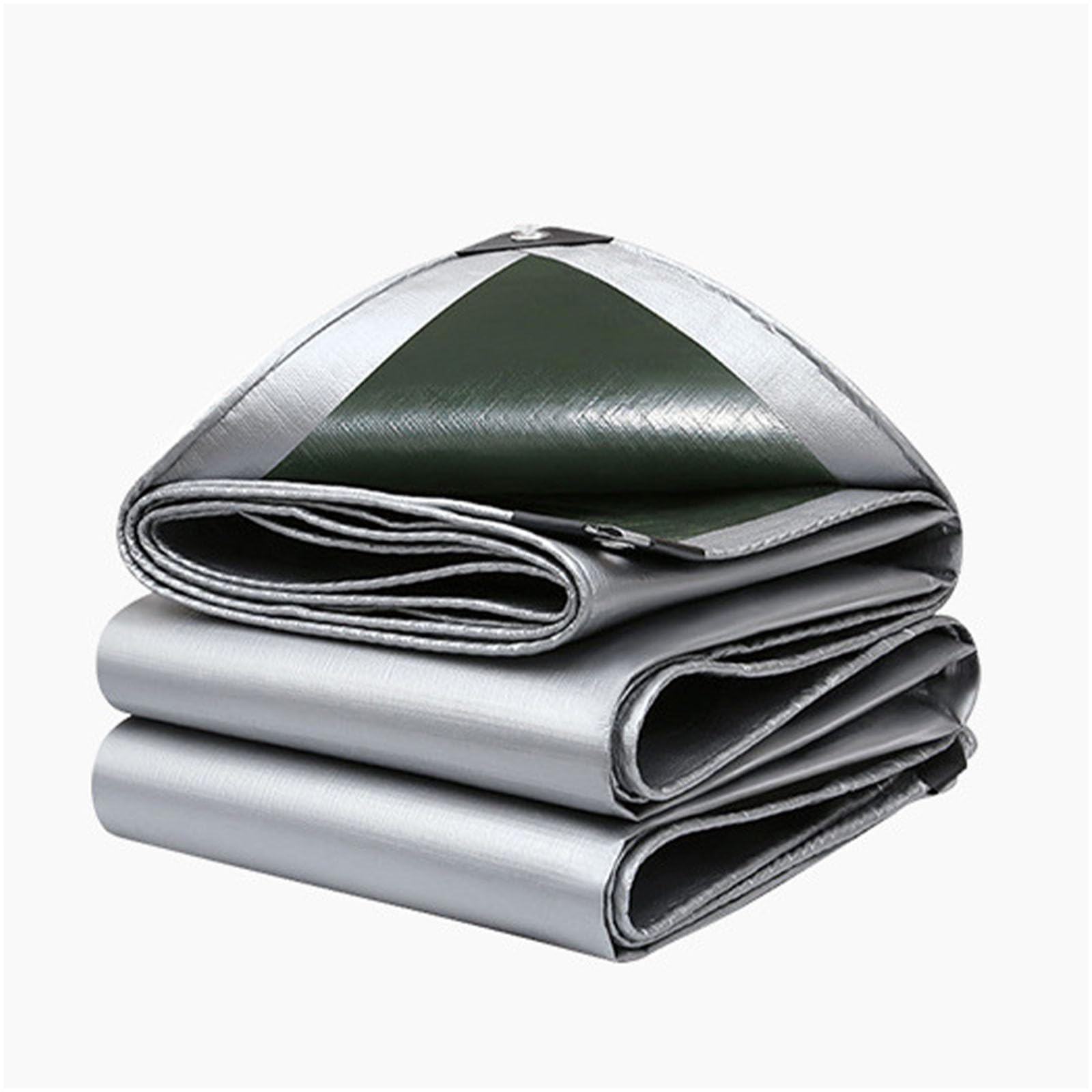 Tarpaulin Waterproof Heavy Duty Covers for Outdoor Tarp Sheet Sheets Garden Canvas Tent Groundsheet Large silver 6 * 7m