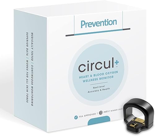 Prevention circul+ Smart Ring - Seguimiento de actividad inalámbrico y sueño - Registra continuamente la frecuencia cardíaca, los niveles de oxígeno