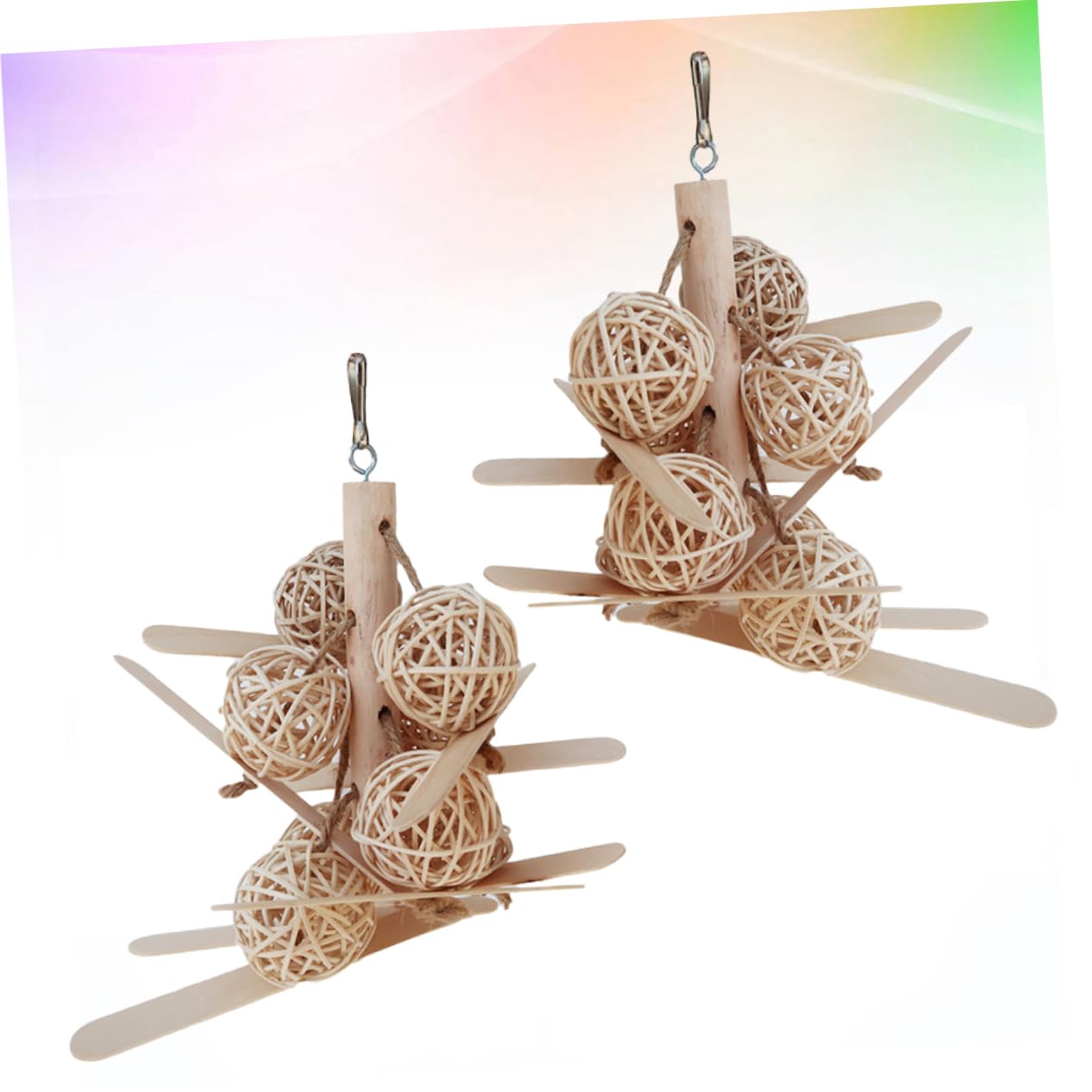 Toddmomy 4piezas Juguete De Madera para y Pájaros Escalera De Madera y Columpio Interactivo para Juguete De Masticar Natural y Actividad para Periquitos y