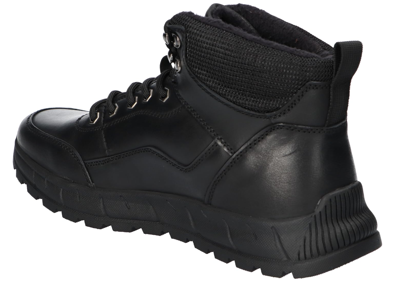 CY160 CIEPŁE TRAPERY TREKKINGI BUTY ZIMOWE SKÓRZANE MĘSKIE BK 41