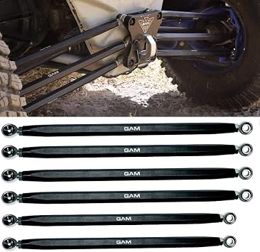 Radius Rods For Can am X3 XDS 64 in Radius Rods Back Plate Heavy Duty Lower Upper Arms Turret Rods 6061 Alloy heim