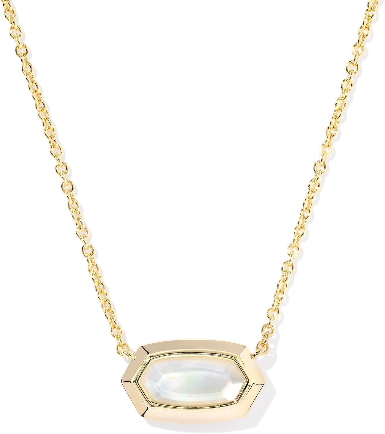 Kendra Scott Elisa Bezel Short Pendant Necklace, Fashion Jewelry for Women