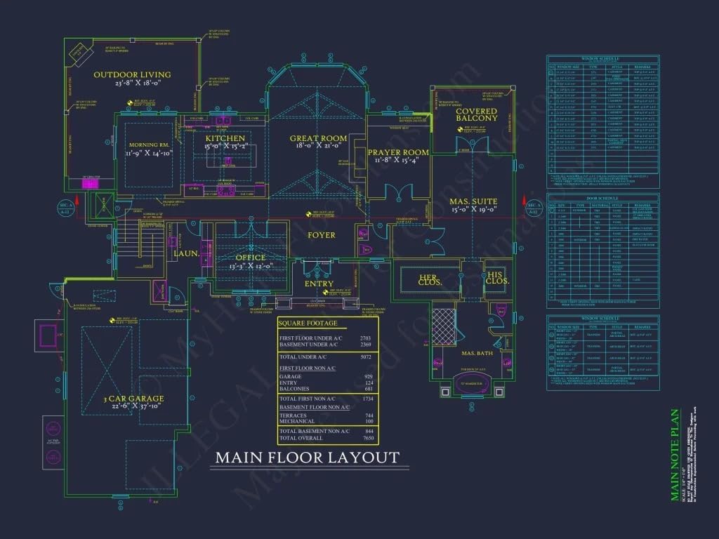 19-1853 HOUSE PLAN - Elegant House Plan with Detailed Floor Blueprint and CAD Designs