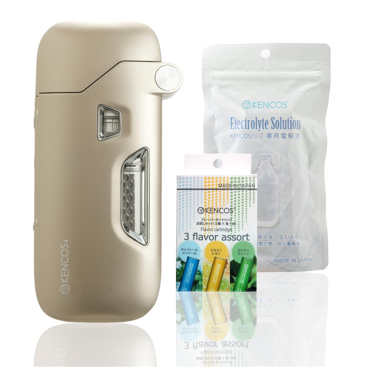 KENCOS 4 Portable Hydrogen Inhaler, Black, Red, Champagne Gold, Navy Blue, Pearl White, Pink + Assorted Cartridge (3 Pieces) + Electrolyte-image-24