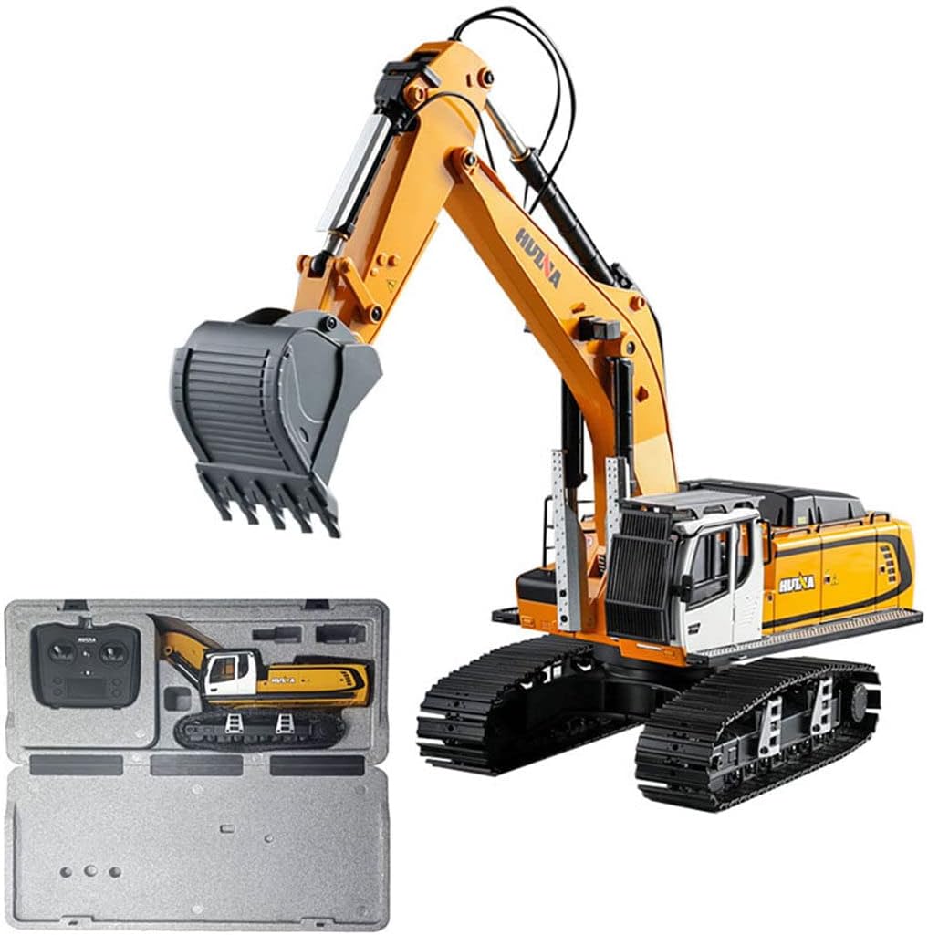 HMNY RC Excavator for Adults, 1/14 AllMetal 2.4G Heavy RC