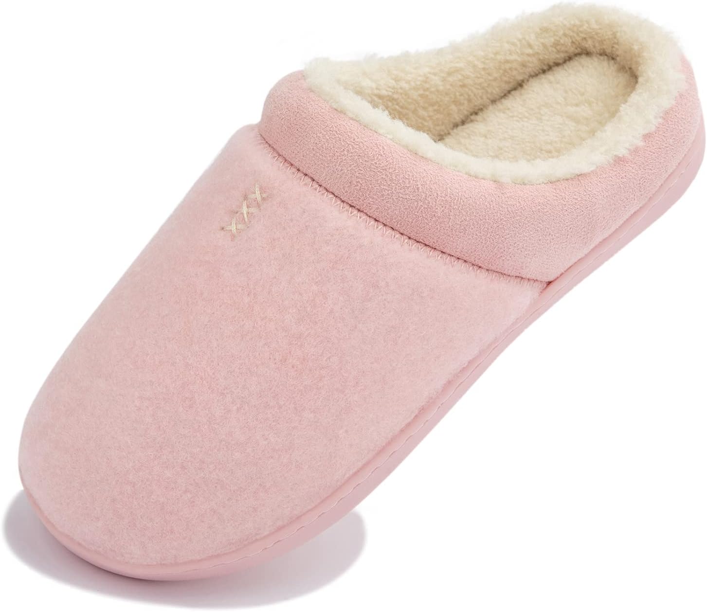 NewDenBer Women's Cozy Memory Foam Slippers Soft Fleece Lined Slip on Indoor Outdoor House Shoes