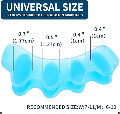 Miniatura 2 de Separadores de dedos 5 pares de espaciadores de dedos de gel suave para corregir juanetes estirador de dedos para aliviar terapéutico de la fascitis