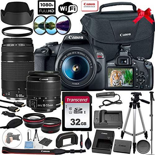 Canon EOS Rebel T7 cámara DSLR 24.1MP con lentes y accesorios miniatura 1