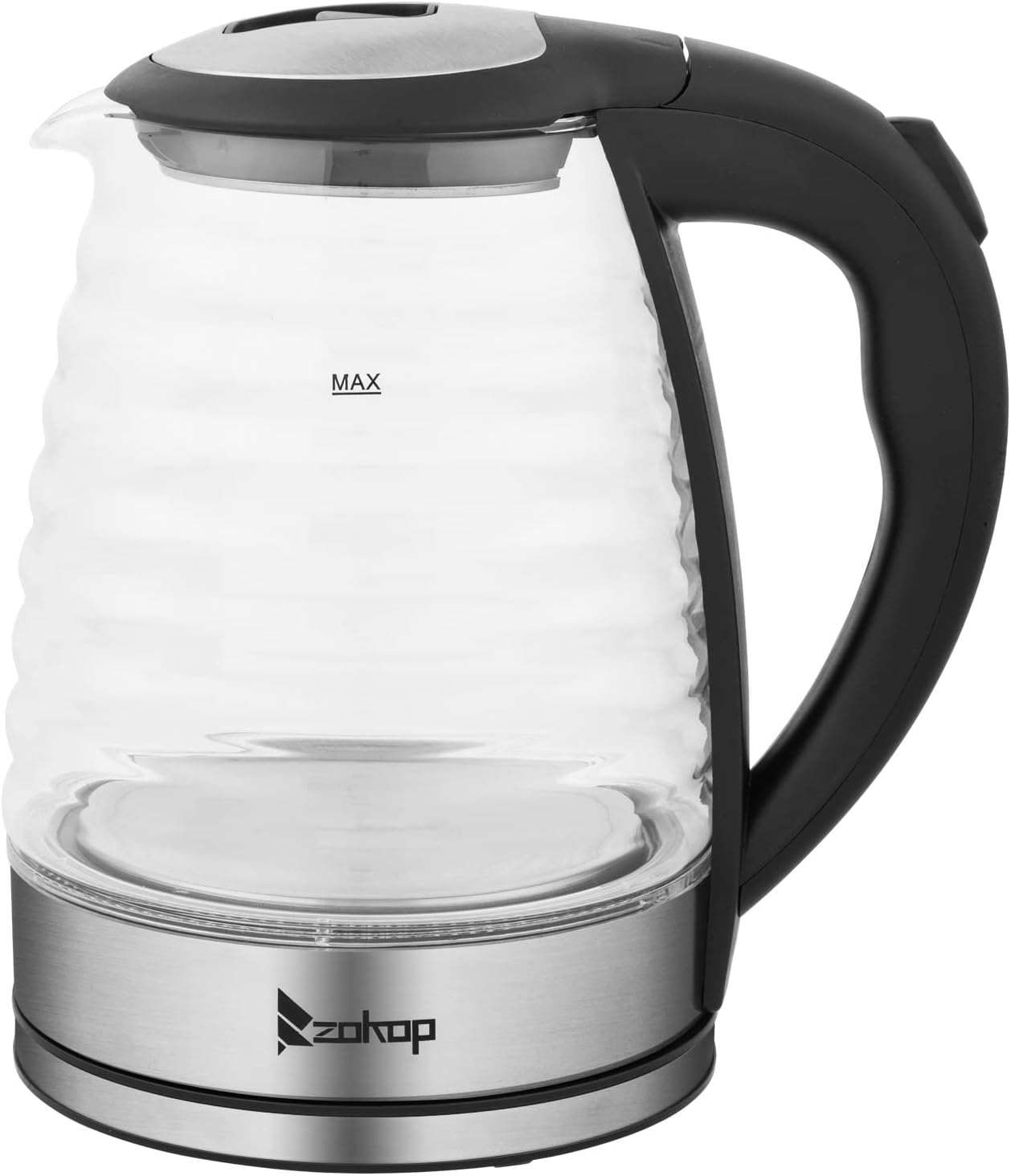 Electric Kettle with Glas,1.8L 110V 1100W Electric Kettle Stainless Steel