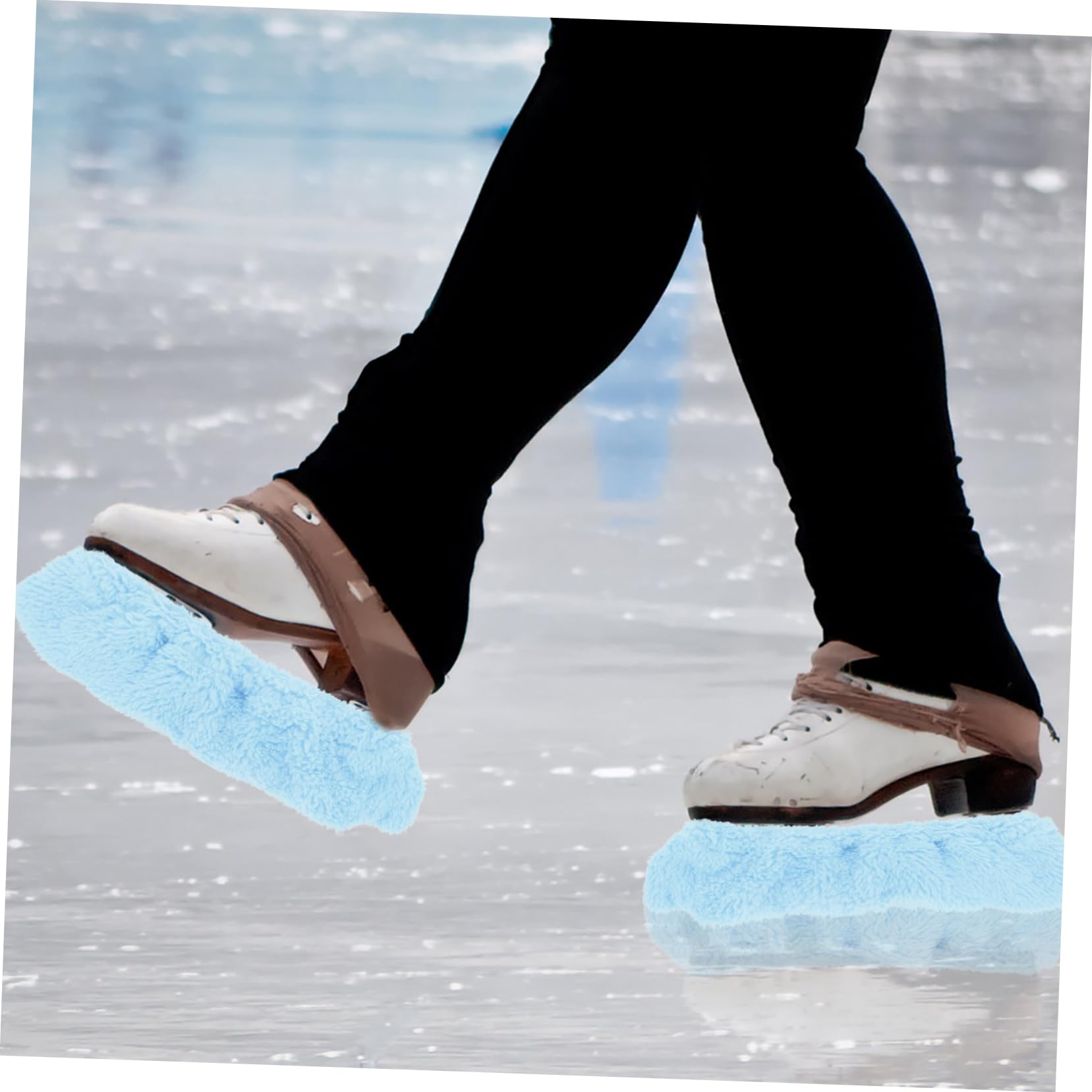 Amosfun 2 Paar Skate-Set Kinder Schlittschuhe Eishockey Schlittschuhe Saugfähige Handtücher Rollenabdeckung Eisklingenabdeckungen Figur Eiswächter Elastische Kufenhüllen Für Schlittschuhe