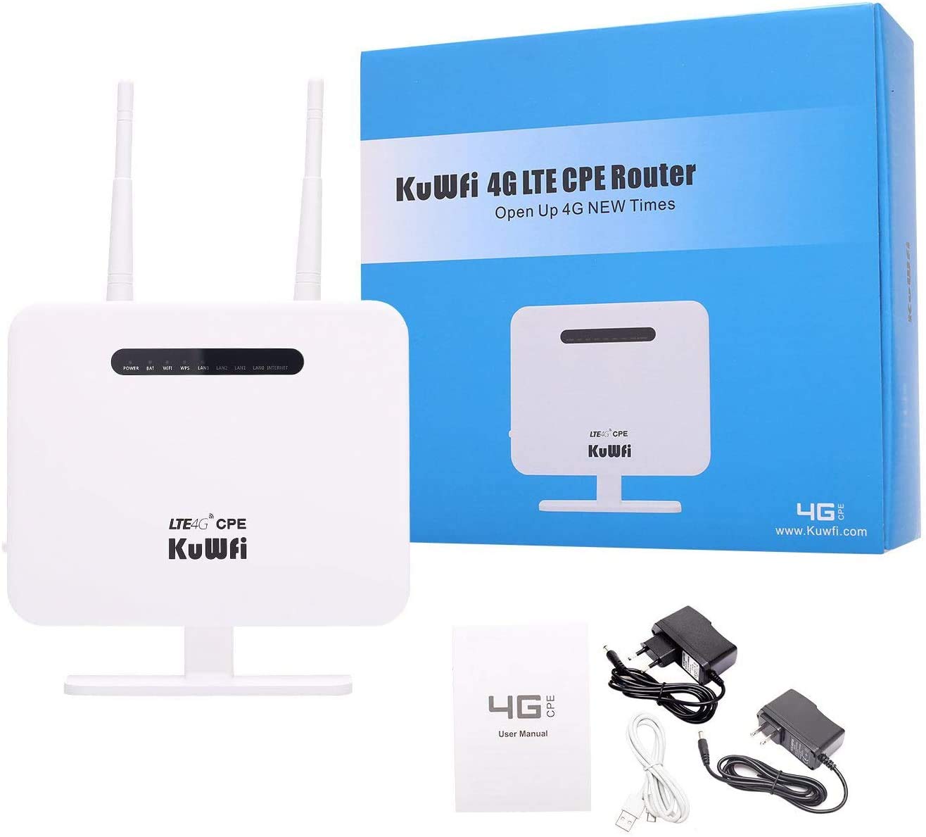 4G LTE CPE Router, Unlocked 300Mbps Wireless Router with SIM Card Slot
