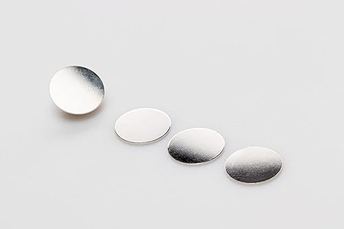 Miniatura 10 de 4 discos redondos de plata de ley 925 con estampado en blanco, calibre 20, 0.500 in (12 pulgadas), fabricado en Estados Unidos por CRAFT WIRE