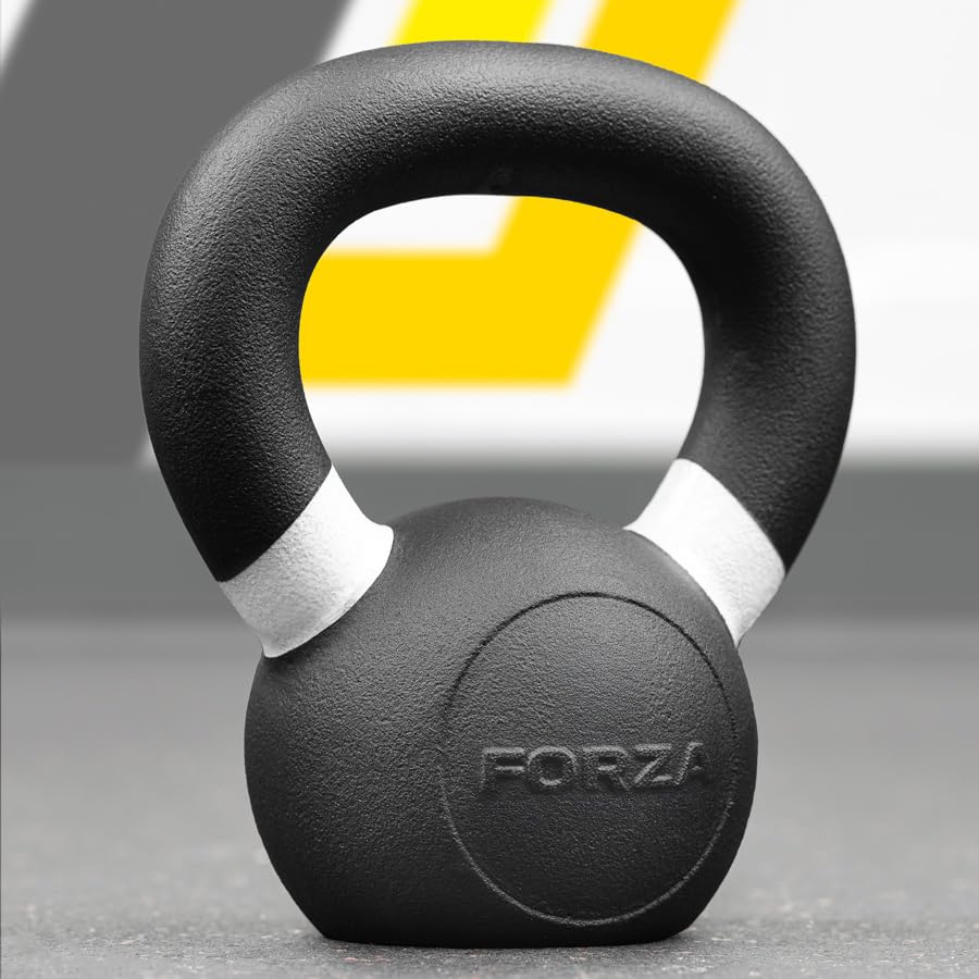 FORZA Pro Kettlebells aus Gusseisen [4 kg – 48 kg] | Hochwertige Kettlebells für Krafttraining – 3 Set-Optionen für Heim- und Fitnessstudio