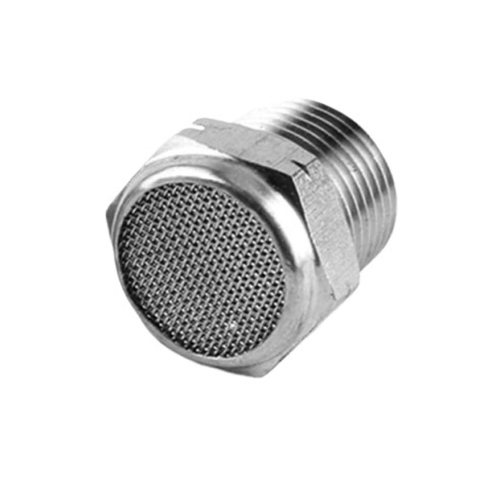 Mosiężny tłumik pneumatyczny tłumik wydechowy ze stali nierdzewnej 304, z płaską i spiczastą końcówką G1/8 G1/4 G3/8 1/2 cala (długość 1 cala)