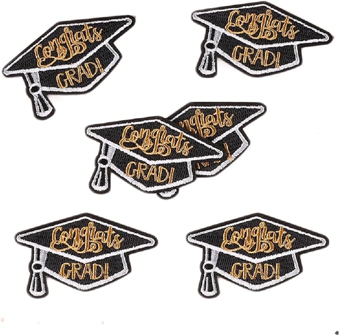 Amazon.com: Yalulu 24Pcs Graduate Iron On Patch, School College Graduation Iron-On Patches ...