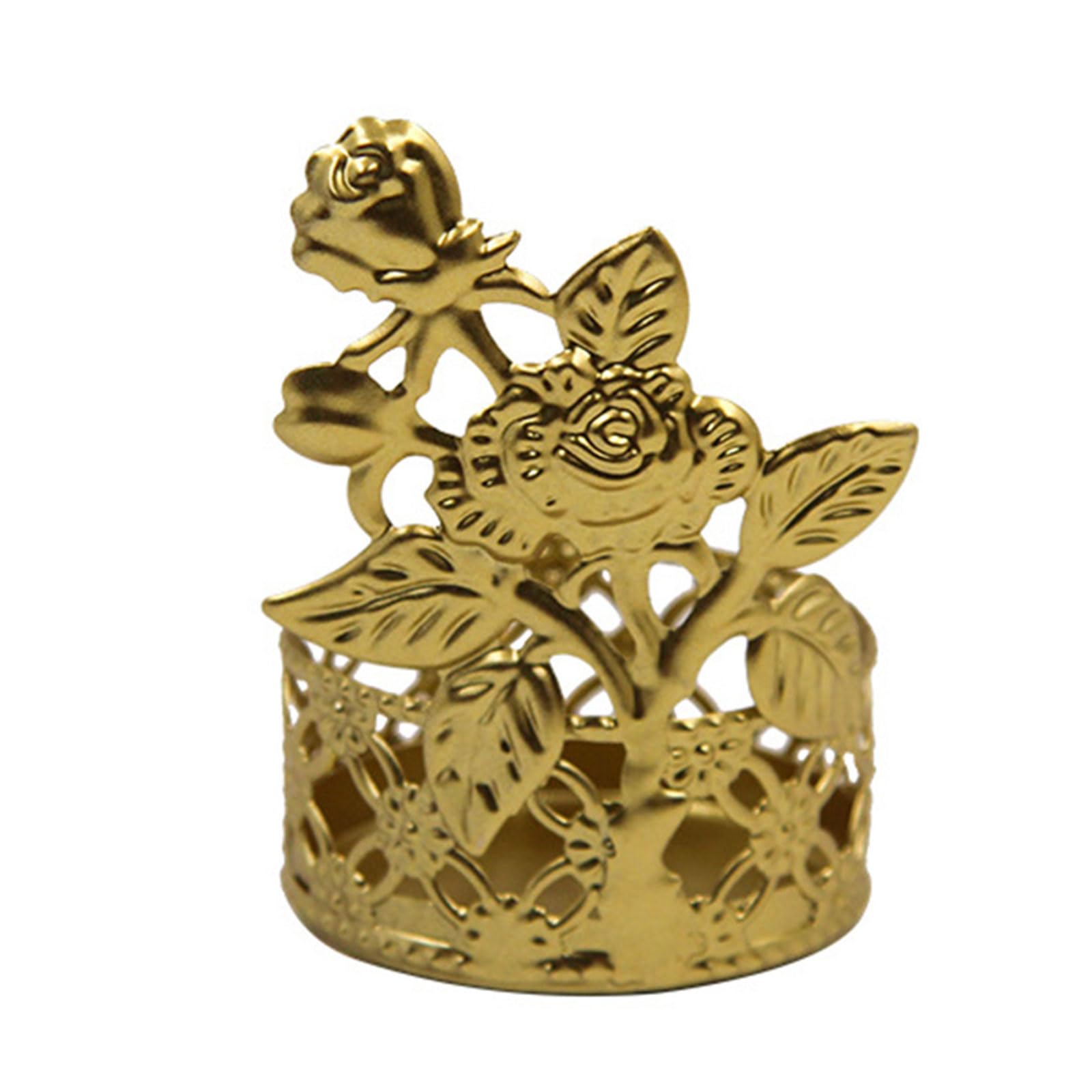 Buxuaaaa A Buxuaaa Iron Hollowed Out Tealight Holder Cup For Middle East Wedding Parties Dining Table Iron Candlestand Candlestick Romance Tealight Candlestick Decors