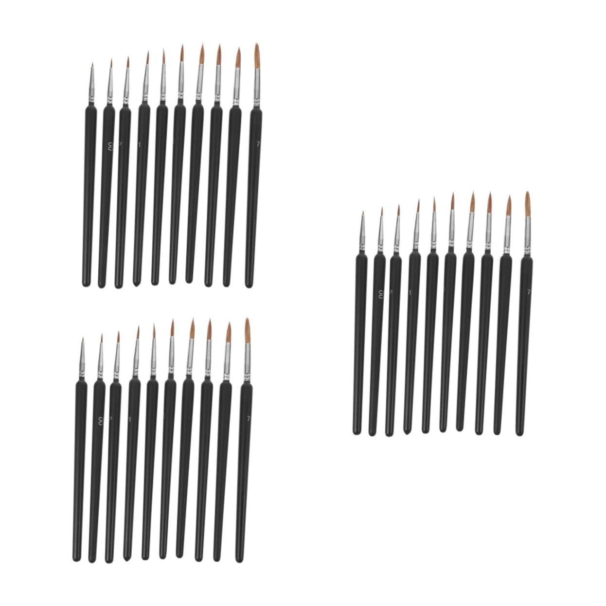 SHINEOFI 3 Series Pluma De Línea De Gancho Langhao Pinceles Acrilico Rotuladores Acuarelables Pintura Facial Rotuladores De Pincel De Agua para Acuarela Pincel De Artista 6 Piezas X 3