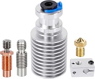 APAAZO E3D V6 Hotend + Bimetal Heatbreak Compatible With Prusa Voron V6 Remote Direct Heat Sink Range 1.75mm Compatible With Feeding 3D Printer Titan Extruder (Color : V6 hotend Bimetal)