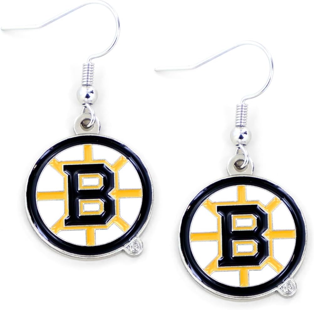 aminco NHL womens NHL Logo Dangler Earrings