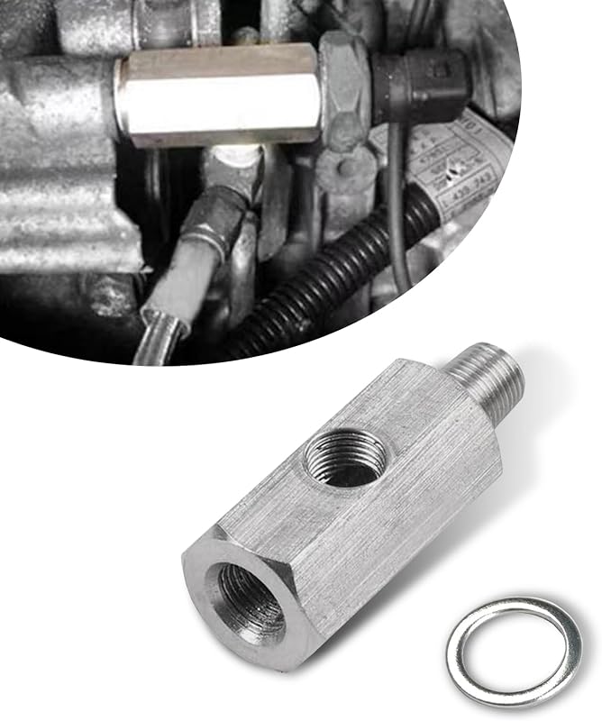 Adaptador T para Sensor de Pressão de Óleo UGSHY em Aço Inoxidável, Rosca 1/8" NPT – 1 unidade