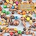 LYTIVAGEN 800 PCS Cuentas de Madera para Joyería, Abalorios de Madera Pintados...