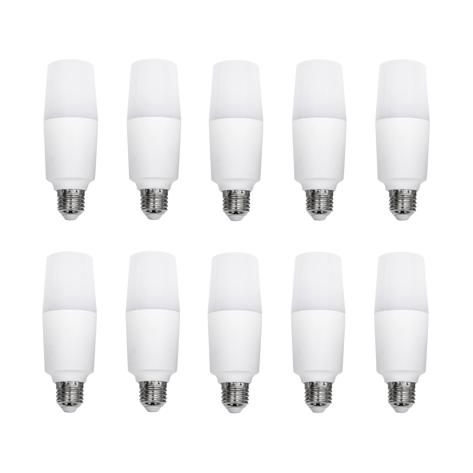LEDSone LED T7 Bright White Light Bulb 5W Stick Bulb E27 Screw Base,Frosted T7 Inter Corn Bulb, AC220V LED Daylight White 6500K Ultra Bright,Non Dimmable, Pack of 10