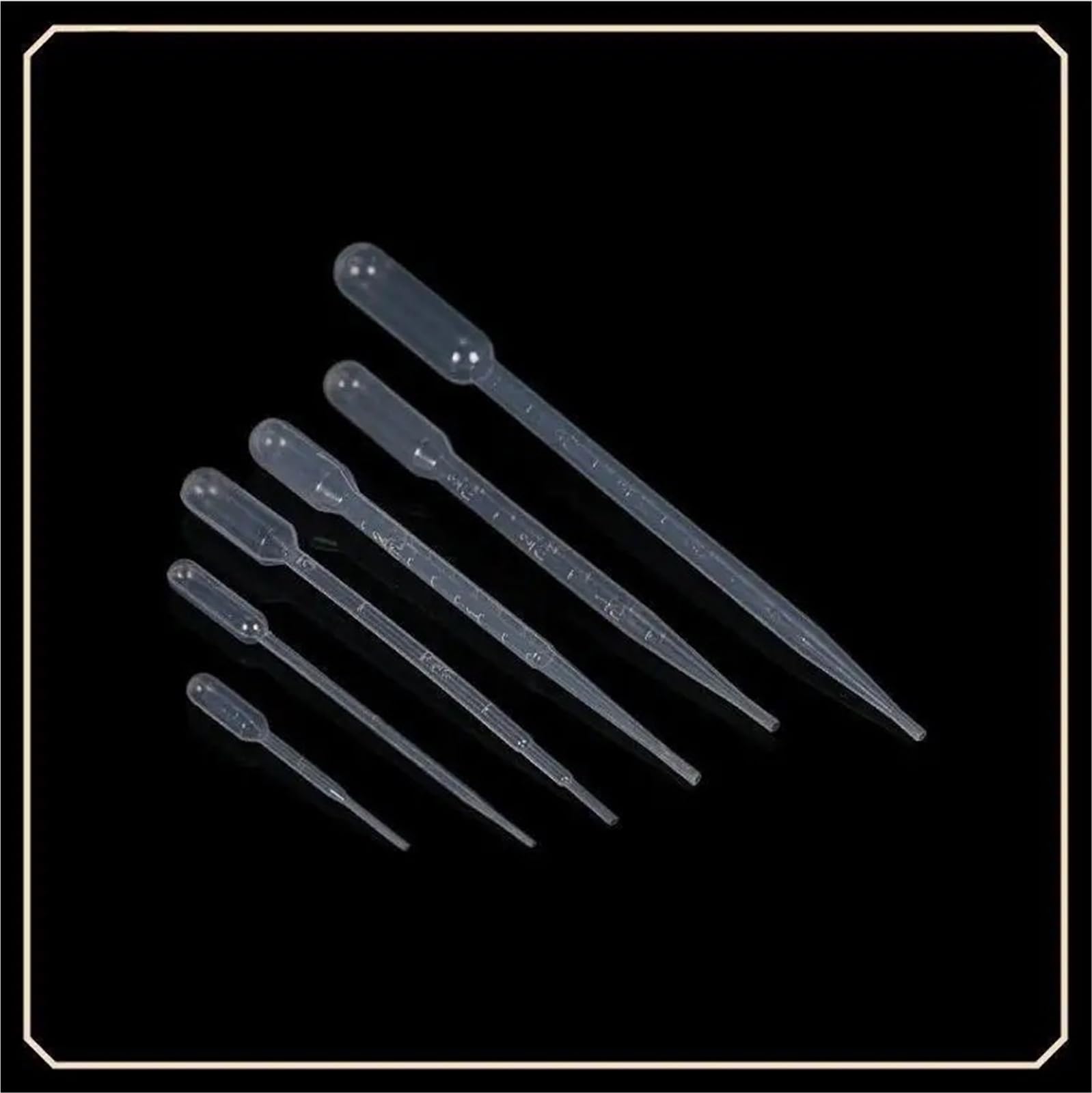 Strumenti da Laboratorio da 3 ml 100/200/500/1000 Pezzi, pipetta Pasteur Graduata in plastica, Strumenti for Il Trucco in polietilene(3ml 100pcs)