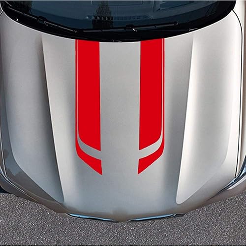 Miniatura 10 de Calcomanía para capó de coche, DBS002, universal, para carrocería de carreras, vinilo modificado, diseño de rayas, color negro