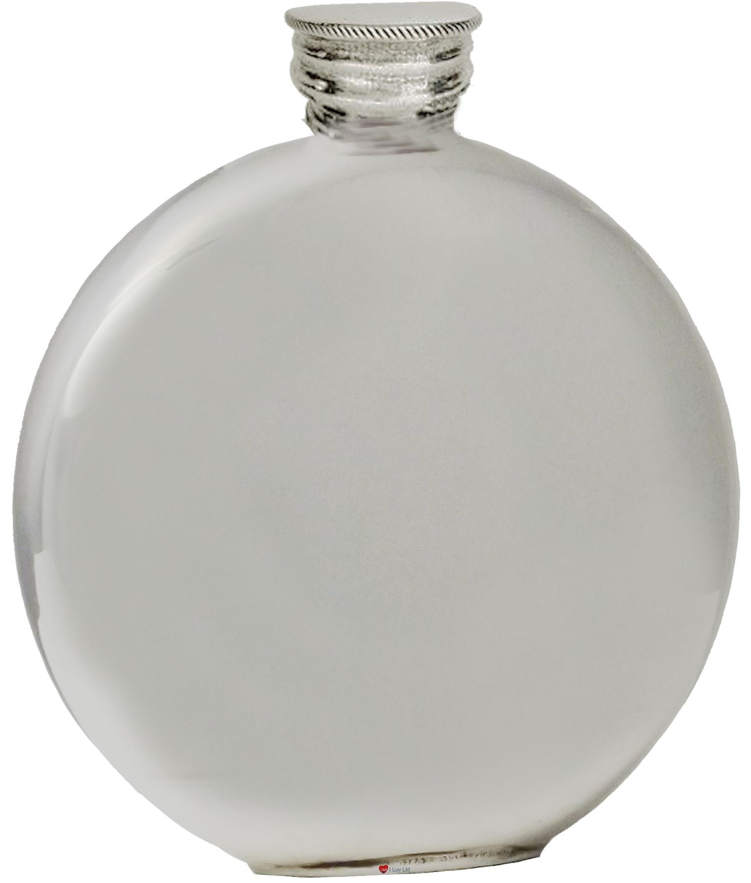 Flasque ronde 4oz en étain à graver pour cadeau d'affaires et logo