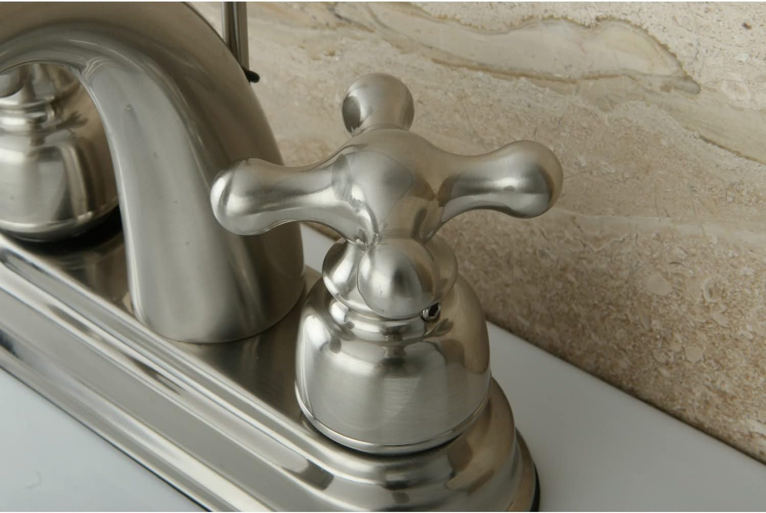 Kingston Brass KB5612AX Restoration 4-Inch Centerset Lavatory Faucet, Polished