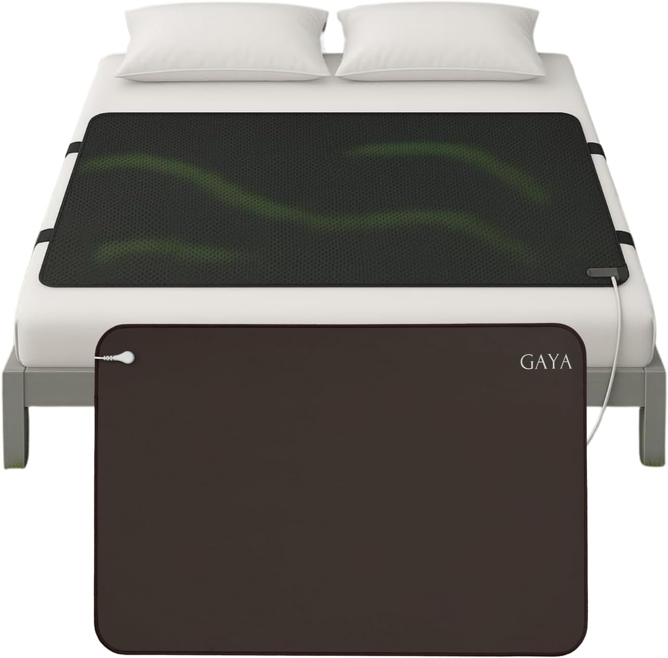 King Size Grounding Mat for Bed and Grounding Mat for Feet Bundle for Sleep, Muscle Relaxation & Stress Relief – 2 Grounding Cords, Easy Setup, Wellness Gift Set