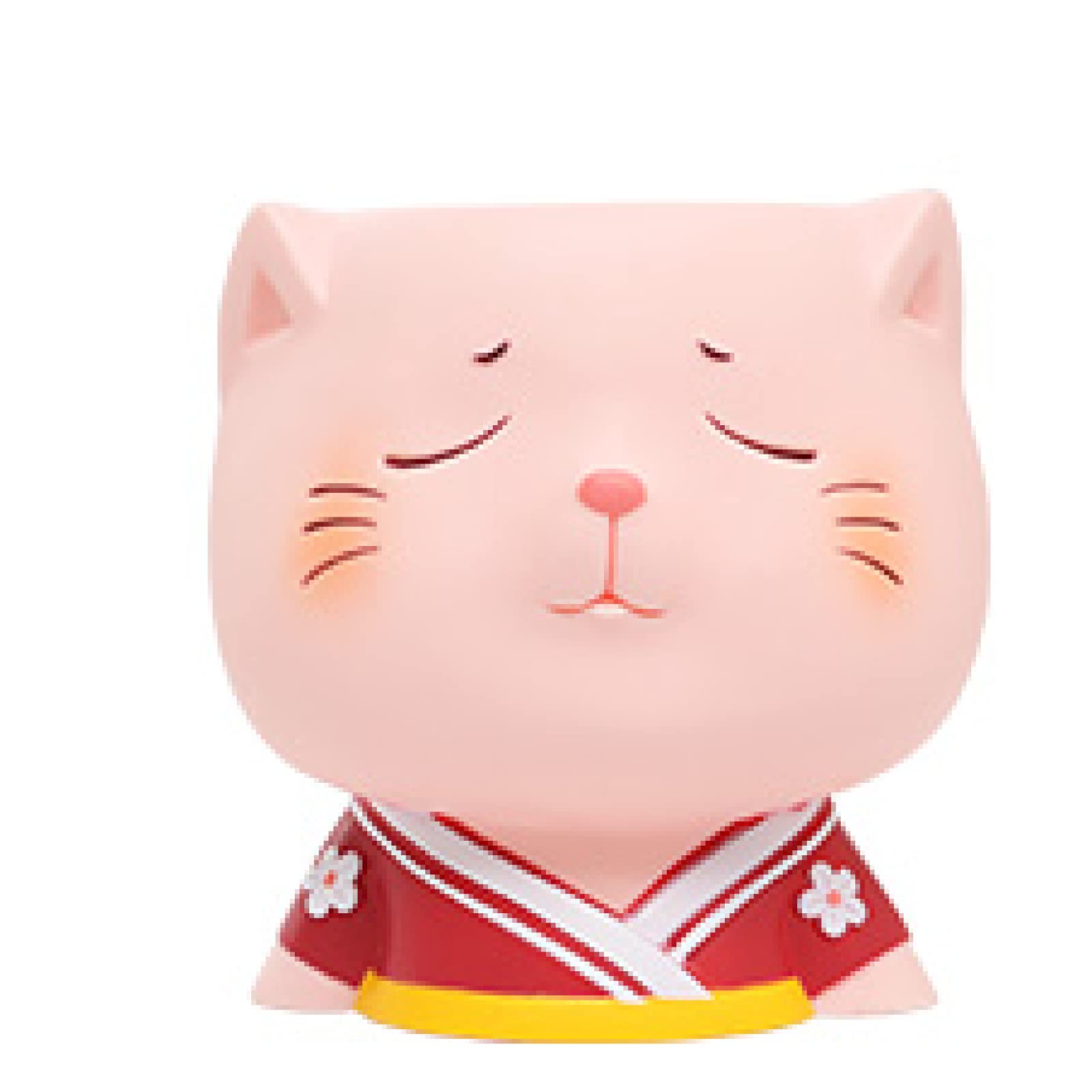 Pot chat mignon pour plante grasse, déco de bureau créative et zen