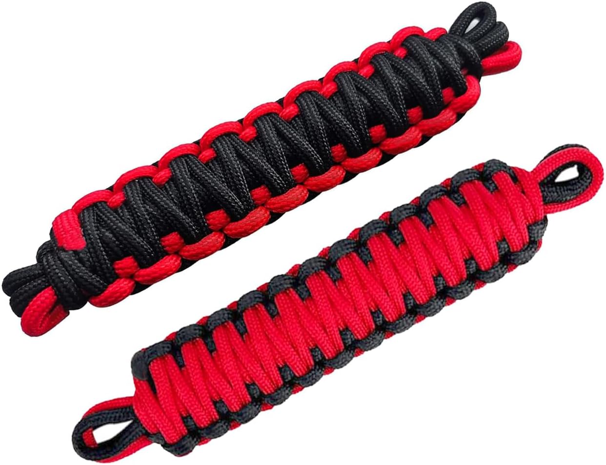 Door Limiting Straps for 1987-2023 Wrangler CJ YJ TJ JK JL & Gladiator JT Truck Retractable High Toughness Swing Limiter Replacement Parts 2 Pack (Red and Black)
