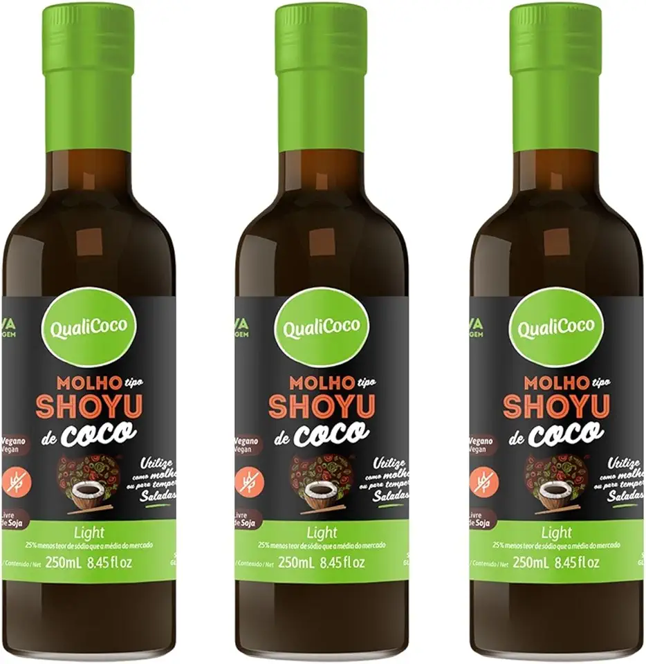 Kit 3 Shoyu de coco Qualicôco 250ml