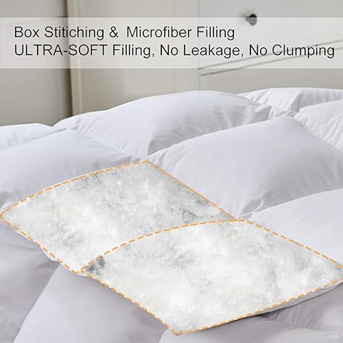 Miniatura 3 de Edredón alternativo de plumón con nudos en las esquinas, esponjoso, ligero, cálido y suave para todas las estaciones, colección de hotel reversible.