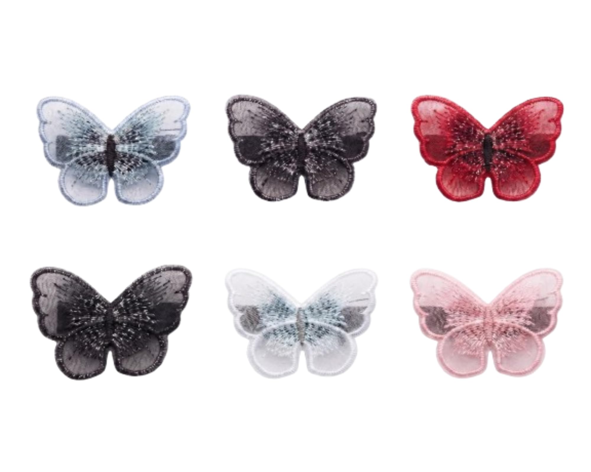 Butterfly Pet Hair Clips for Dogs & Cats, (6 Piece) Cute Glitter Embroidered Hair Bow Design Clip for Dogs, Cats, and Toddlers-image-38