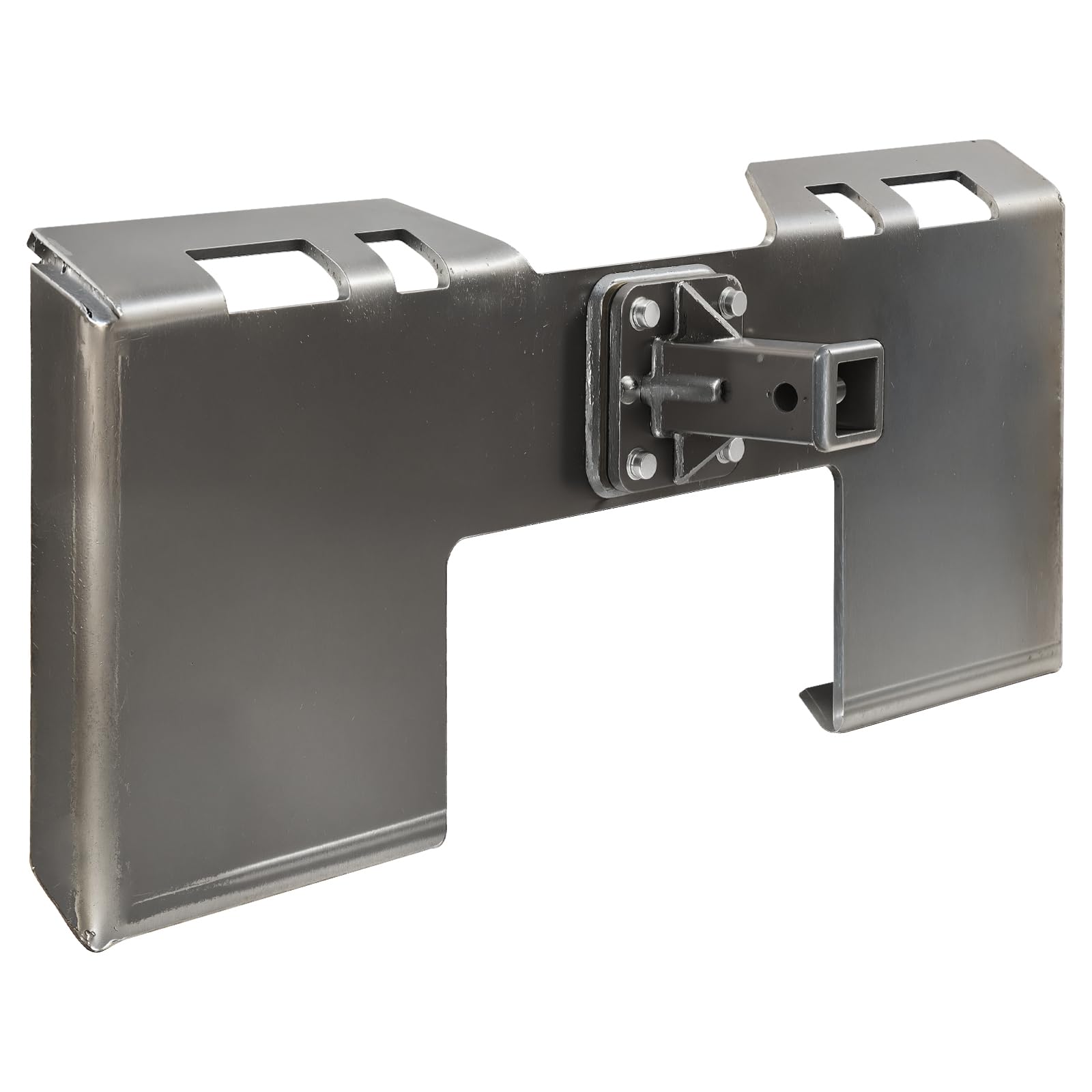 VEVOR 3/8" Skid Steer Attachment Plate, Skid Steer Mount Plate with 2.28" Hitch Receiver, Quick Attachment Loader Plate, Compatible with Deere, Kubota, Bobcat, Mahindra Skid Steers and Tractors