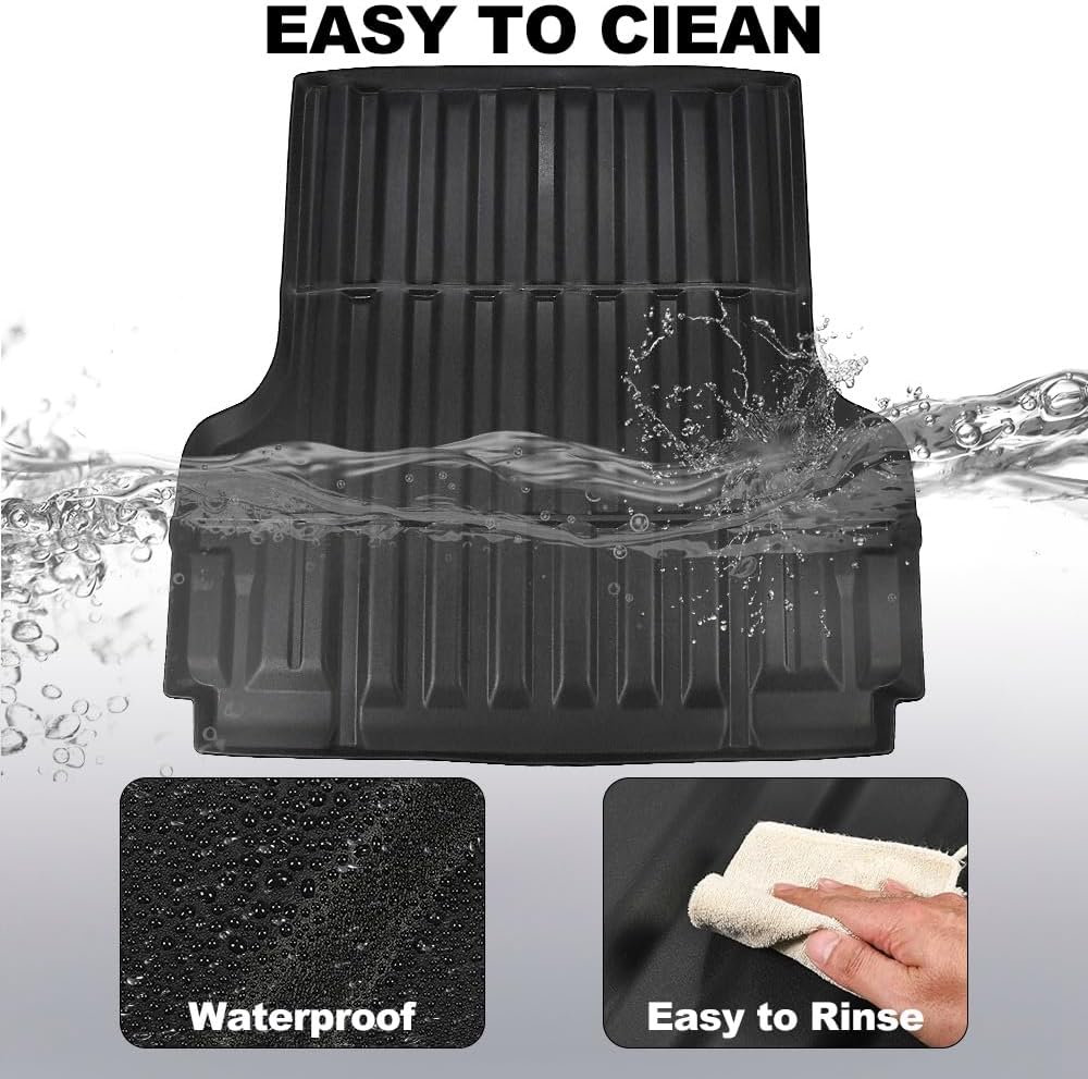 JSCARLIFE Truck Bed Mat Fit for 2022 2023 2024 N-issan Frontier Crew Cab 5FT, Vehicle Bed Floor Liner Rubber All Weather Heavy Duty Truck Bed Liner Accessories