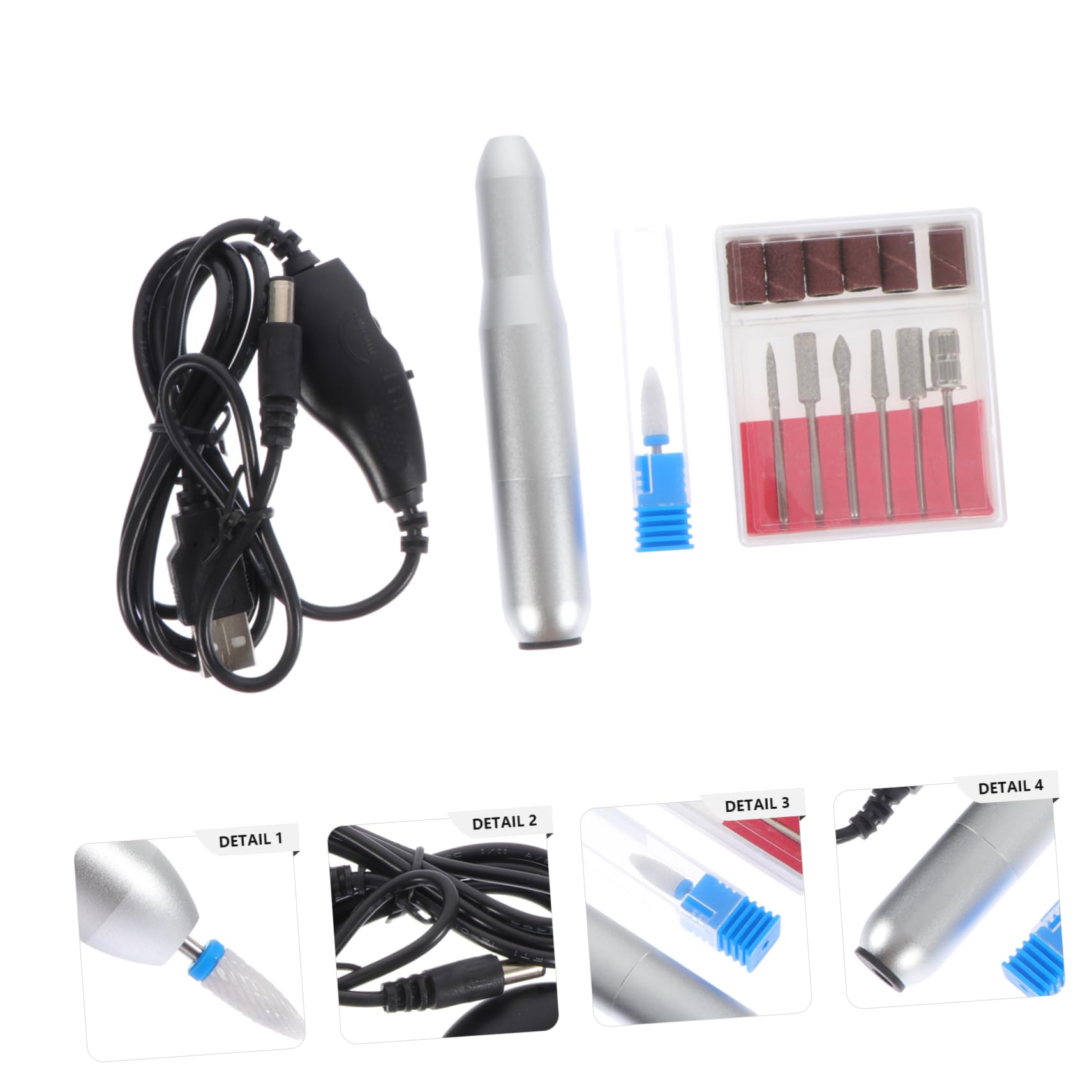 SHERCHPRY Elettrico per Manicure e Pedicure Macchina per Lucidare Unghie Portatile con Controllo e Testine Intercambiabili per Unghie Gel e Acriliche per Domestico e
