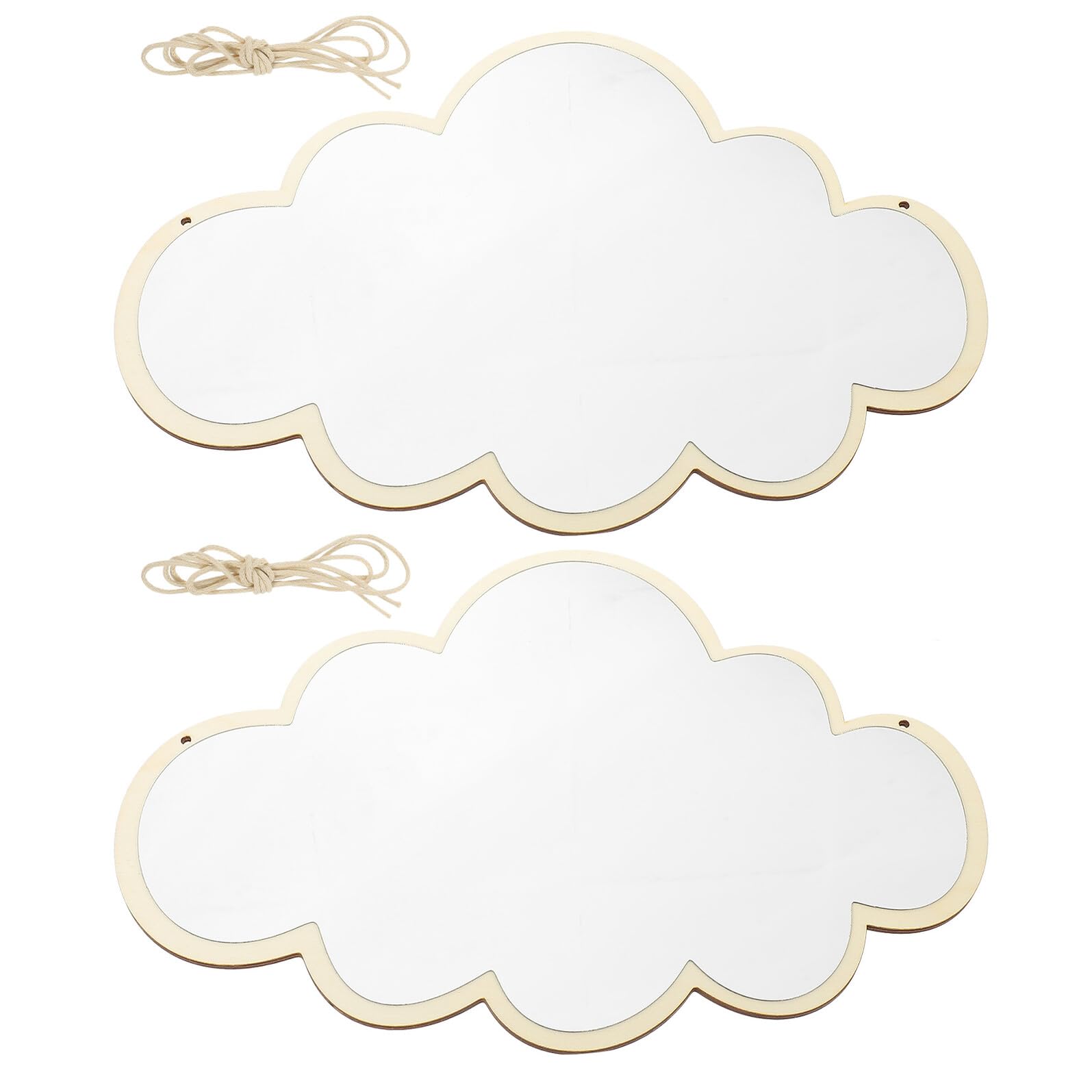 Miroir nuage suspendu Beavorty lot de 2 miroirs muraux bois pour chambre enfant
