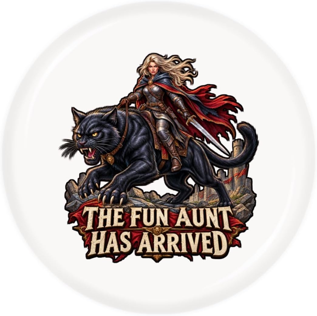 Hear Ye Hear Ye The Fun Aunt Has Arrived Brooch Buttons Aesthetics 5ps