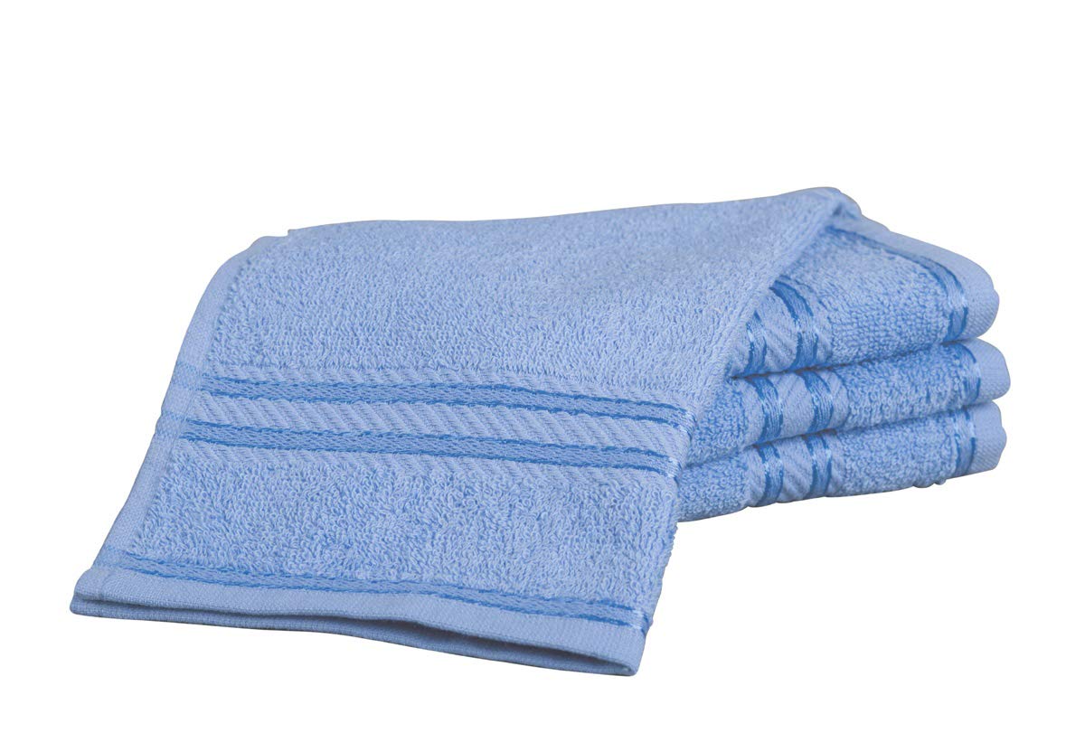 Bentley Priory Linens Supreme GUEST TOWELS for Bathroom 500GSM Super Soft Egyptian Collection Pack of 4 Absorbent and Quick Dry GUEST TOWELS Towels Set 40 cm x 60 cm (COBALT BLUE)