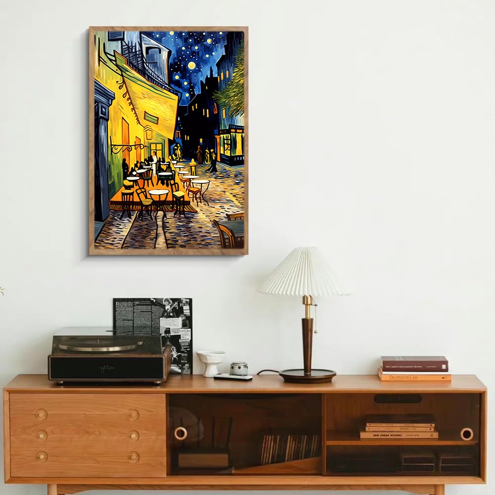 Amazon.co.jp: 阪画屋 ゴッホ 「夜のカフェテラス」風 アートパネル