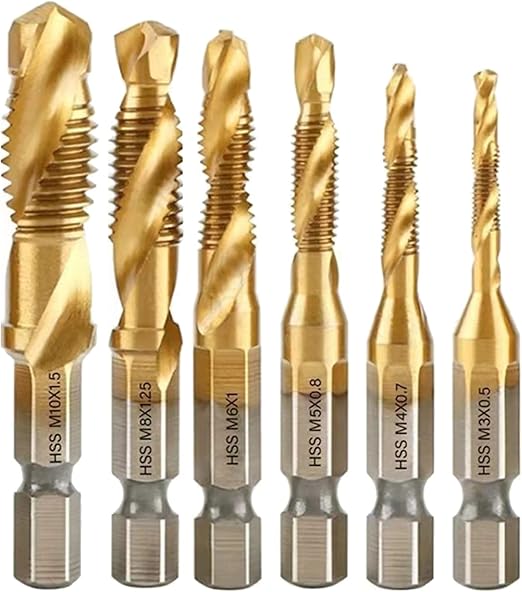 Punte Da Trapano HSS Con Codolo Esagonale M8 - Per Foratura E Maschiatura In Metallo E Legno - Foto 13