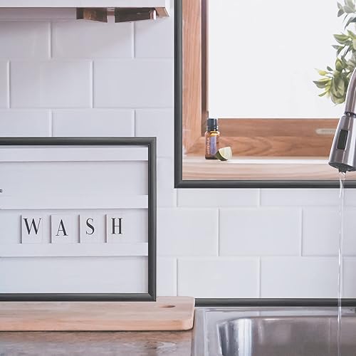 Miniatura 4 de Art3dwallpanels Recorte negro de 10 pies para despegar y pegar para borde de azulejos, autoadhesivo, flexible, para decoración de esquinas