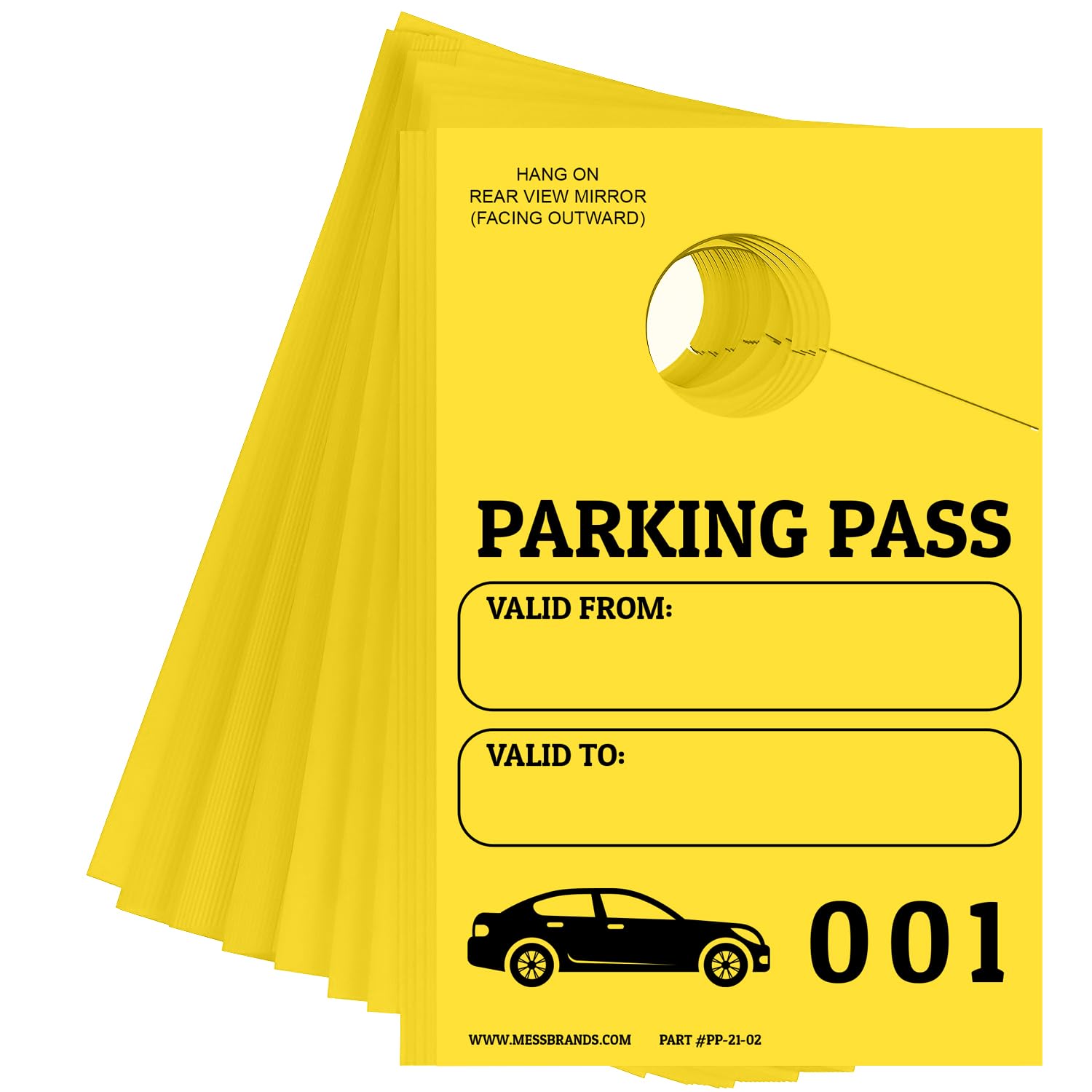 USA コンパクトカー　パーキング看板 Amazon.com: MESS Parking Permit Hang Tag (001-500 Numbered