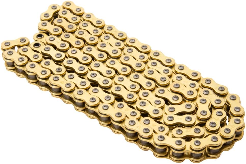 Tusk 520 Gold X-Ring Chain 520x120 – High-Performance Motorcycle & ATV Chain – 8,120 lb Tensile Strength – Clip Master Link Included