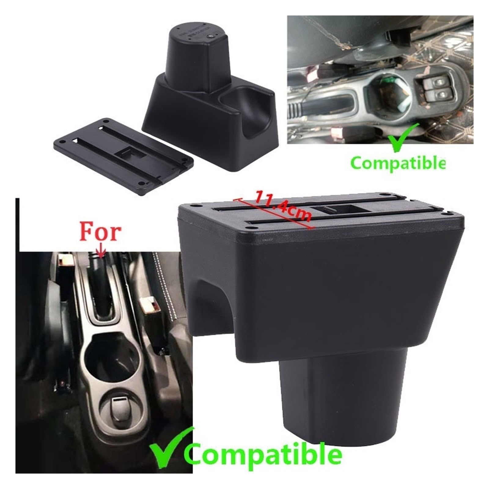 Costume de boîte d'accoudoir de siège Pour Renault Duster Accoudoir Pour Nissan Terrano 3 pour Renault oroc Accoudoir de voiture Boîte de rangement de rénovation Accessoires de voiture Intérieur(A1 Bl